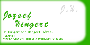 jozsef wingert business card